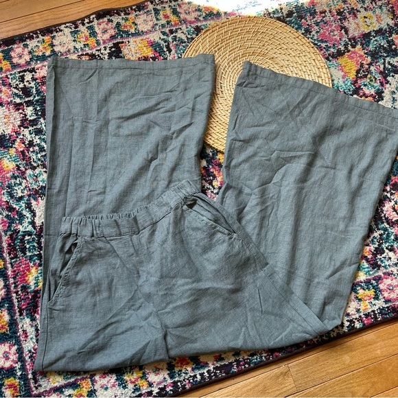 CP Shades Cropped Wendy Pant In Carbon Hemp Linen Womens Medium Gray - Picture 9 of 12